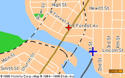 Map of office area.